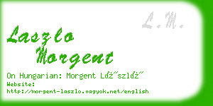 laszlo morgent business card